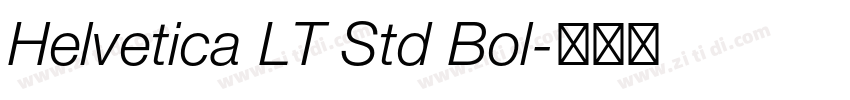 Helvetica LT Std Bol字体转换